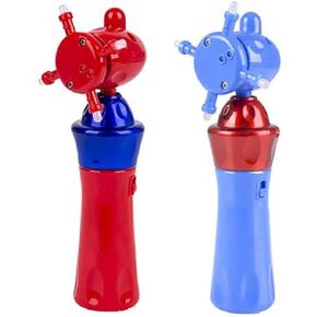 7" LED Light Up Orbiter Spinning Wands (2 Pack) 1 Blue + 1 Red. Batteries Included. Spin Toy for Boys, Girls, Kids, Toddlers. Fun Party Favor.