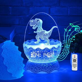 MTDYHY Snake Egg Alarm Clock/Decorative Lamp/Night Light/Bluetooth Speaker/White Noise Lullaby Machine 4 in1, Remote Control 16 Colors Volume, Gifts for Boys/Girls/Adult