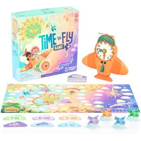 Educational Insights Time to Fly Game- Practice Telling Time, Clock Learning Toys for Kids, Board Games for Kids Ages 4+