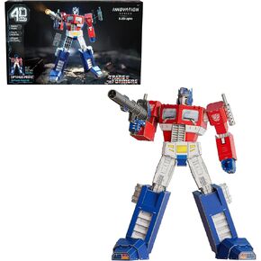 4D Build, Transformers Optimus Prime 3D Model Kit with LED Lights, Transformers Collectibles & Desk Décor, Adult Building Toys, 3D Puzzles for Adults & Teens, 321 Pieces, for Ages 12 & Up