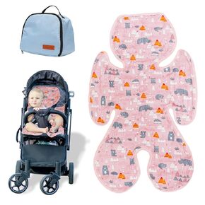 Car Seat Cooling Pad for Toddler, Double Sided - Universal Seat Cooler Pad, Summer Cooling Seat Liner, Baby Chair, Child Safety Car Seat, Swing, Dining Chair - Pink