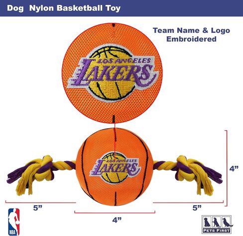 Pets First NBA Chicago Bulls Basketball Toy. - Tough Nylon Pet Toy with Tug Ropes & Inner Squeaker, One Size, BUL-3105 in Saudi Arabia