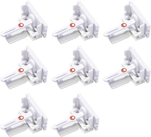Safety 1st - Secure-to-Explore Adhesive Cabinet Locks Baby Proofing, Child Locks for Cabinets and Drawers (4 Locks), White in Saudi Arabia
