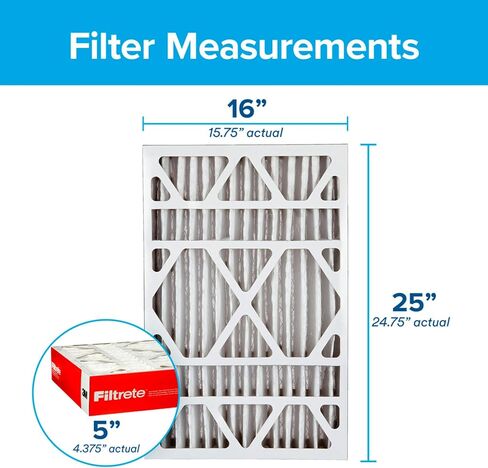 Filtrete 16x25x5 Air Filter, MPR 1000, MERV 11, Micro Allergen Defense 12-Month Pleated 5-Inch Air Filters, 2 Filters in Saudi Arabia