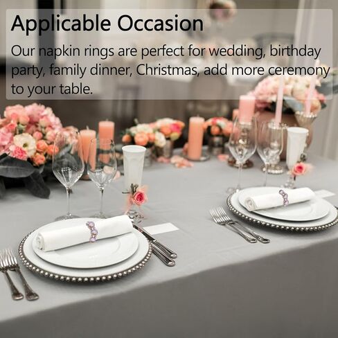 6 PCS Pearl Napkin Rings Stretched Beaded Table Napkin Holder for Christmas Birthday Wedding Anniversary Dinning Party Decor (Gold) in Kuwait