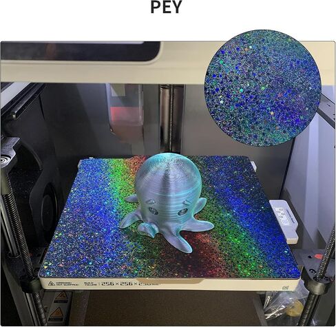 3D Printer Platform Bambulab X1 P1P P1S Multi Color PEY - Texture PEI Coating Build Plate 257x257mm: Newest Upgrade Accessories Transfer Shiny Star to Prints 10.1x10.1in Bczamd in Saudi Arabia