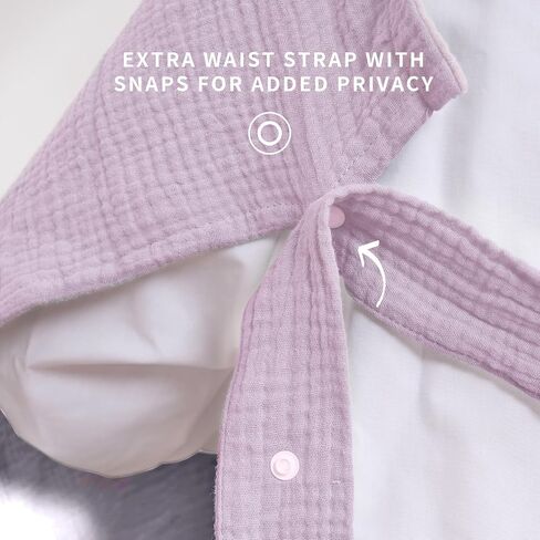 Bimocosy Muslin Nursing Cover Double-Layer for Breastfeeding, Cotton Privacy Nursing Cover Breathable Cover Up with Arch Neckline for Nursing, Nursing Apron Multi-use Car Seat Canopy Butterfly Violet in Saudi Arabia