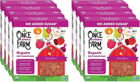 Once Upon a Farm Organic Soft Baked Kids' Bars, Mixed Berry | 8 boxes in Saudi Arabia