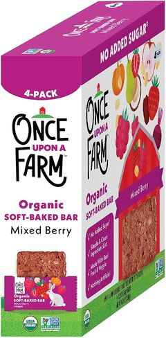 Once Upon a Farm Organic Soft Baked Kids' Bars, Mixed Berry | 8 boxes in Saudi Arabia