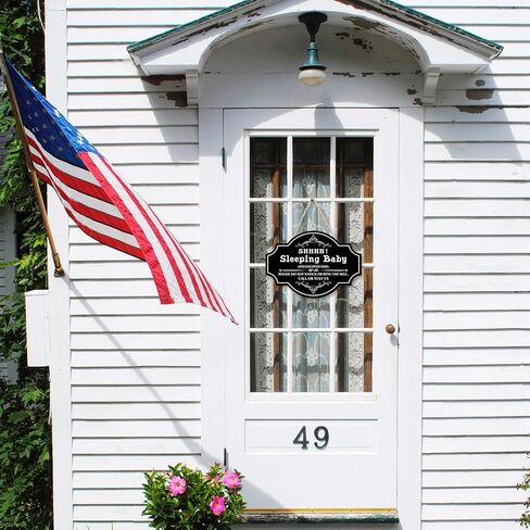 Pigort مضحك الطفل النوم لوحة علامة معلقة، لا تدق أو تقرع الجرس، شماعات باب خشبية مستديرة لغرفة الطفل، الحضانة، الباب الأمامي، ديكور الباب 12x8.2 بوصة in Kuwait