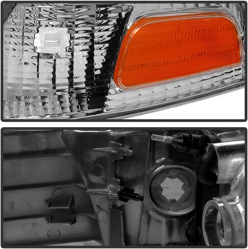 ACANII-For 1998-2011 Ford Crown Victoria المصابيح الأمامية المصابيح الأمامية + أضواء إشارة وقوف السيارات الزاوية سائق + الركاب in Kuwait