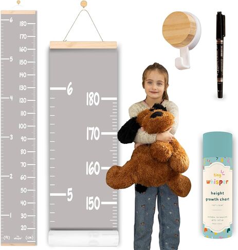 Personalized Growth Chart for Wall with Stickers, Customizable Height Chart for Kids, Canvas Growth Chart, Keepsake for Babies and Toddlers, Perfect Height Measurement for Kids. in Saudi Arabia