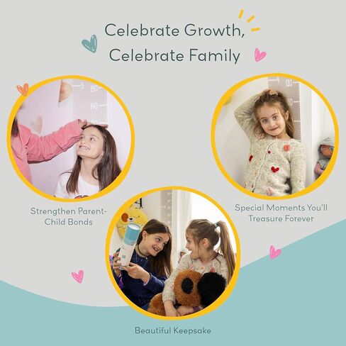 Personalized Growth Chart for Wall with Stickers, Customizable Height Chart for Kids, Canvas Growth Chart, Keepsake for Babies and Toddlers, Perfect Height Measurement for Kids. in Saudi Arabia