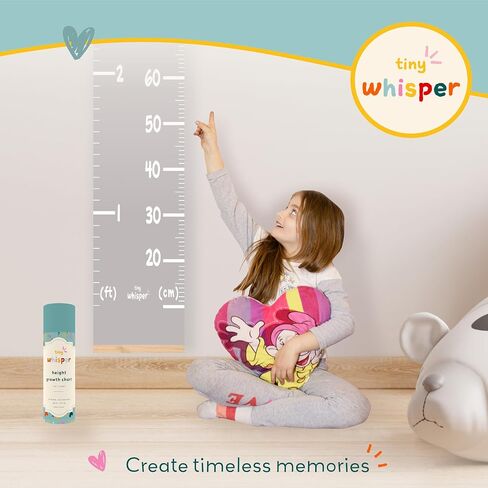 Personalized Growth Chart for Wall with Stickers, Customizable Height Chart for Kids, Canvas Growth Chart, Keepsake for Babies and Toddlers, Perfect Height Measurement for Kids. in Saudi Arabia