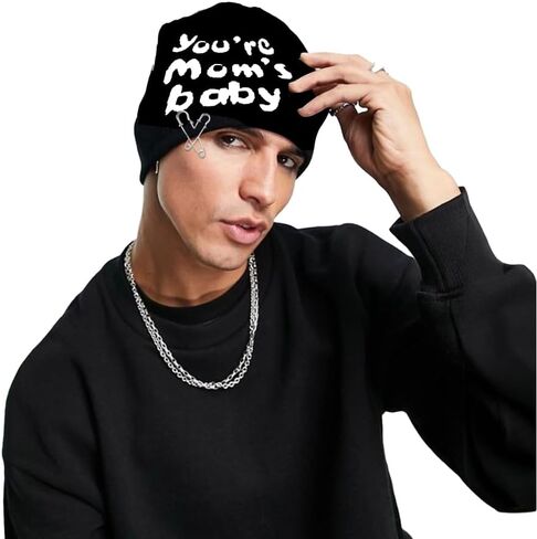 قبعة صغيرة محبوكة على شكل عنكبوت قوطي للرجال والنساء مع دبابيس مزخرفة رائعة من واي 2 كيه، لون اسود in Kuwait