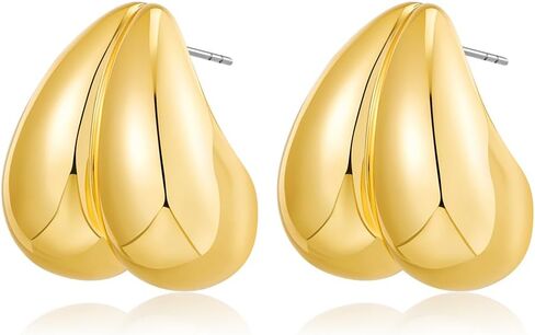 أقراط على شكل قلب ذهبي للنساء أقراط على شكل قلب الحب أقراط صغيرة لطيفة وخفيفة الوزن متدلية على شكل قلب هدية مجوهرات أنيقة in Kuwait