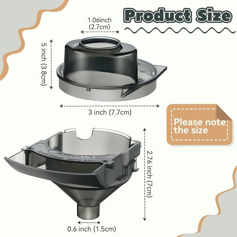 Replacement Funnel Compatible with Baby Brezza 1 Sets Replacement Parts Funnel and Cover, Grey in Saudi Arabia