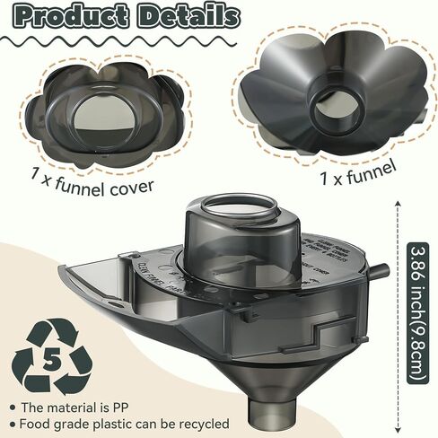 Replacement Funnel Compatible with Baby Brezza 1 Sets Replacement Parts Funnel and Cover, Grey in Saudi Arabia