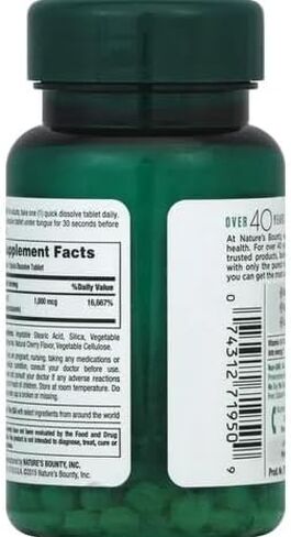 Nature's Bounty B-12 1000 mcg Microlozenges 60 ea (Pack of 2) in Saudi Arabia