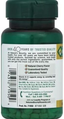 Nature's Bounty B-12 1000 mcg Microlozenges 60 ea (Pack of 2) in Saudi Arabia