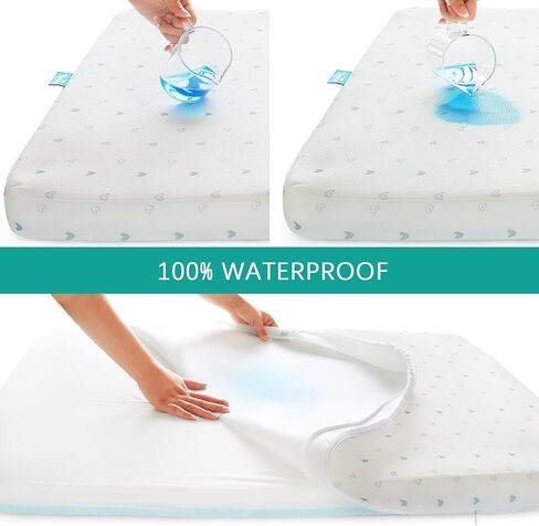 وسادة مرتبة سرير مناسبة لـ Dream On Me Nest/Zodiak/Zoom المحمولة، بامو بيب ديلوكس وبيبي تريند ديلوكس قابلة للحمل، مقاومة للماء وقابلة للتنفس مع غطاء بسحّاب قابل للإزالة in Kuwait