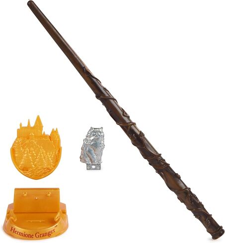 Wizarding World Harry Potter, 12-inch Magical Collector Hermione Granger Wand with Stand & Die-cast Icon, Magical Creatures Series in Saudi Arabia