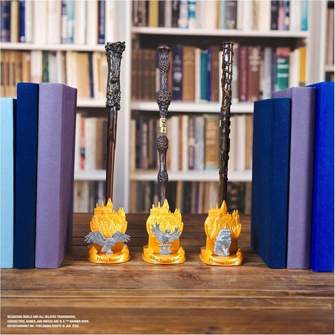 Wizarding World Harry Potter, 12-inch Magical Collector Hermione Granger Wand with Stand & Die-cast Icon, Magical Creatures Series in Saudi Arabia