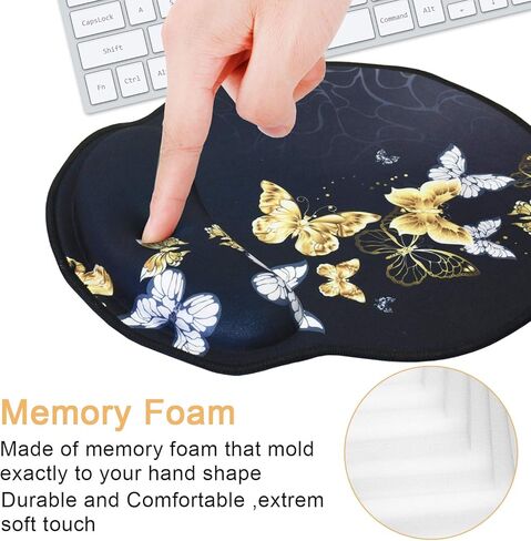 Ergonomic Mouse Pad Wrist Rests Support, Non Slip Mousepads with Gel Cushion Wrist Support,iVeze Comfortable Durable Mouse Pads for Home Office Efficient Working Easy Typing & Pain Relief (Galaxy) in Kuwait