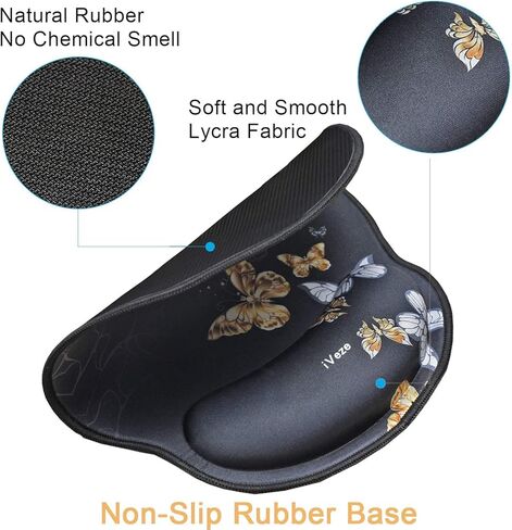 Ergonomic Mouse Pad Wrist Rests Support, Non Slip Mousepads with Gel Cushion Wrist Support,iVeze Comfortable Durable Mouse Pads for Home Office Efficient Working Easy Typing & Pain Relief (Galaxy) in Kuwait