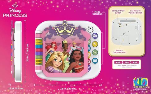 eKids Disney Princess Interactive Book with Preschool Learning Activities, Educational Toys for Toddlers and Fans of Disney Princess Toys in Kuwait
