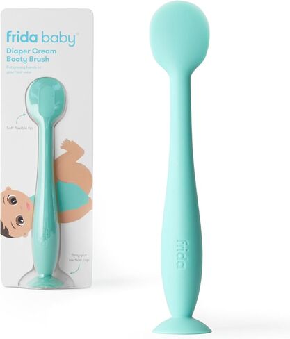 Frida Baby Diaper Cream Spatula, 100% Silicone Butt Spatula for Baby, Diaper Cream Applicator for Easy + Clean Use of Butt Paste & Diaper Rash Cream, BPA- Free, Teal in Saudi Arabia