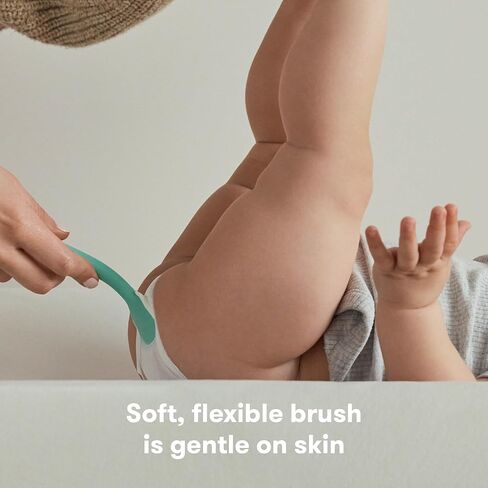Frida Baby Diaper Cream Spatula, 100% Silicone Butt Spatula for Baby, Diaper Cream Applicator for Easy + Clean Use of Butt Paste & Diaper Rash Cream, BPA- Free, Teal in Saudi Arabia