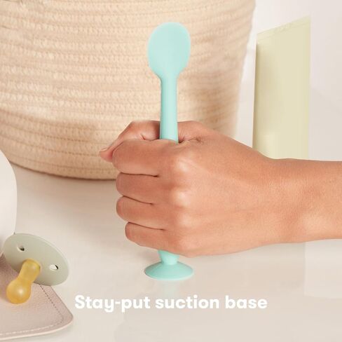 Frida Baby Diaper Cream Spatula, 100% Silicone Butt Spatula for Baby, Diaper Cream Applicator for Easy + Clean Use of Butt Paste & Diaper Rash Cream, BPA- Free, Teal in Saudi Arabia