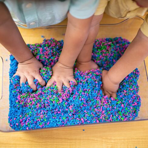 رؤى تعليمية من مادة Playfoam للصناديق الحسية 4 عبوات باللون الأخضر والأزرق والوردي والأسود in Kuwait