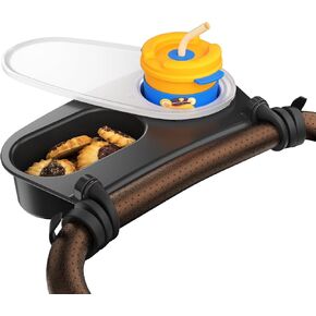 Universal Stroller Snack Tray,Stroller Tray Attachment with Cups Holder for Baby Toddler Stroller,Universal Snack Tray for Storller for Joggers, Umbrella & Wagons