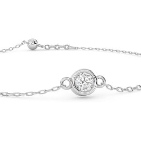 Jewyo 0.14 Cttw Round Cut Natural Diamond Chain Bracelet For Women | 14K Solid Gold | (Color -H-I,Clarity -I1-I2) | With Gift Box | Promise Day Gift For Her |