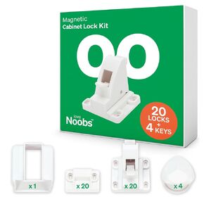Magnetic Cabinet Locks Baby Proofing Kit by LoveNoobs™, 20 Locks+4 Keys, Child Proof Cabinet Locks, Baby Proofing Cabinets, Baby Proof Cabinet Locks, Drawer Locks Baby Proofing, Baby Safety Locks