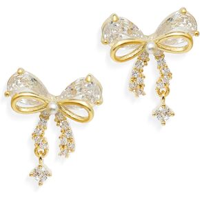 Sonateomber Large Gold Stud Earrings for Women Girls, Statement Chunky Pearl Crystal Cubic Zirconia Wedding Bridal Prom Hypoallergenic Fashion Jewelry Gift in Kuwait