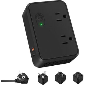 220v to 110v Converter 2000W Universal Voltage Converter Power Step Down Converter Combo with 2 AC + 1 Type-C + 1 Quick Charge for UK/AU/US/Asia