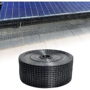 Solar Panel Guard, 4in X 100ft PVC Coated Critter Guard Roll Kit for Solar Panel Wire Screen, Black Pigeon Deterrent Solar Panel Mesh