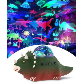 Dinosaur Toys for Kids 3-5, Dinosaur Night Light Projector Lamp for Kids Bedroom, Birthday Gift for Toddler, Dinosaur Projector Nightlight for Boys Room with Crawling,14 White Noises & 360° Rotation