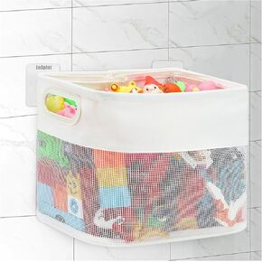 Baby Mesh Bath Toy Storage, Large Capacity Bathtub Toy Holder Baby Bath Gift Bath Toy Organizer, Quick Dry Toy Storage for Bathtub Toddlers, Mesh Shower Caddy (1 Pack)