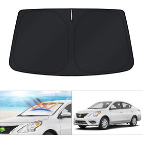 KUST Windshield Sun Shade for 2012-2018 Nissan Versa Sunshade Window Sun Visor Protector Foldable Blocks UV Rays Keep Your Car Cooler