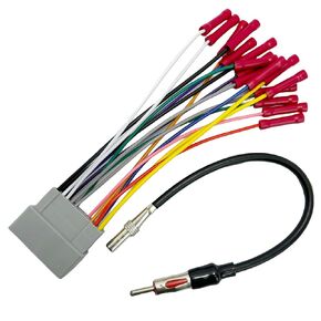 22Pin Radio Wiring Harness for Dodge 07-16 Chrysler 07-15 Jeep 07-20 Aftermarket Car Stereo Wiring Harness with Antenna Adapter for Ram Volkswagen Mitsubishi DB11 Stereo Radio Harness Install Kit