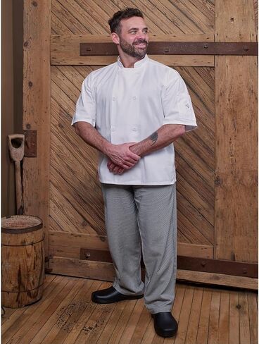 سترات الطهاة التقليدية للرجال من Mercer Culinary، أسود، مقاس كبير in Kuwait