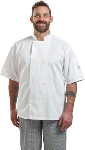 سترات الطهاة التقليدية للرجال من Mercer Culinary، أسود، مقاس كبير in Kuwait