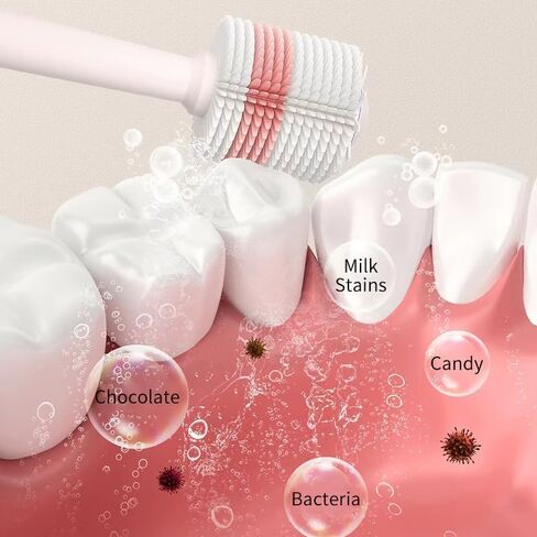 360 Degree Children's Soft Bristle Toothbrush, Suitable for 0-6 Years Old Baby Teeth, Special Oral Cleaning for Infants and Young Children, Blue in Saudi Arabia