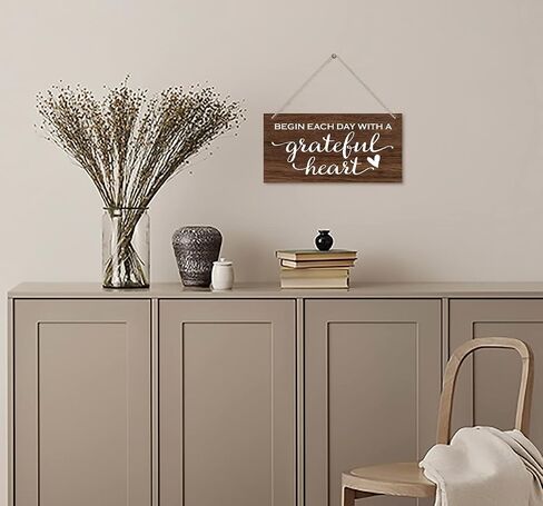 Sunflower Theme Wood Decor Sign, This Is Our Happy Place, Hanging Printed Wooden Plaque Decor, Rustic Home Décor Sign, Entryway Wall Decor, Hanging Plaques for Foyer Farmhouse Hostel Sign 12x6 inch in Saudi Arabia