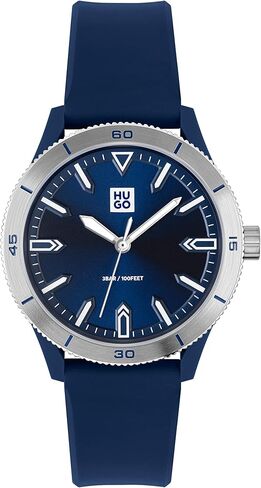 HUGO #Catch Unisex Quartz TR90 Case and Silicone Strap Watch, Color: Black (Model: 1520035) in Saudi Arabia