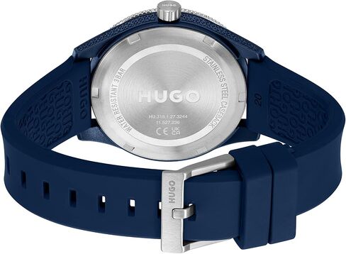 HUGO #Catch Unisex Quartz TR90 Case and Silicone Strap Watch, Color: Black (Model: 1520035) in Saudi Arabia